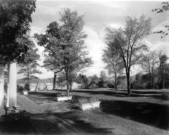 view north-north-east from front walk